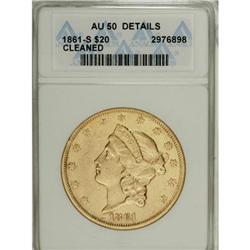 1861-S $20 AU Details ANACS