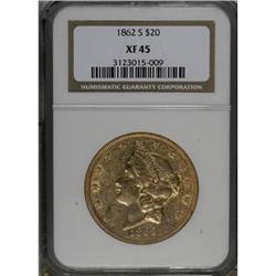 1862-S $20 XF45 NGC