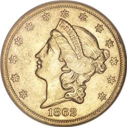1862-S $20 AU58 NGC