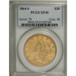 1864-S $20 XF45 PCGS