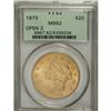 Image 3 : 1873 $20 Open 3 MS62 PCGS