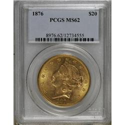 1876 $20 MS62 PCGS