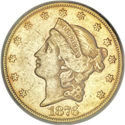 1876-CC $20 AU55 ANACS