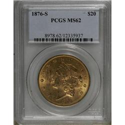 1876-S $20 MS62 PCGS