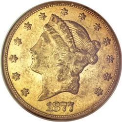 1877-CC $20 AU55 NGC