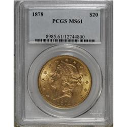 1878 $20 MS61 PCGS