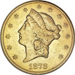 1878-CC $20 AU53 Details ANACS