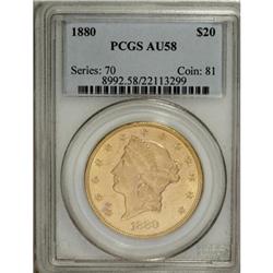 1880 $20 AU58 PCGS