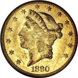 1880-S $20 MS61 NGC