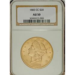 1883-CC $20 AU50 NGC