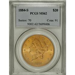 1884-S $20 MS62 PCGS