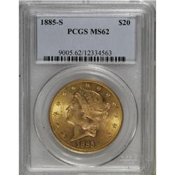 1885-S $20 MS62 PCGS