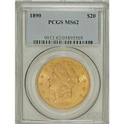 1890 $20 MS62 PCGS