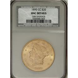 1890-CC $20 Unc Details NCS