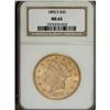 Image 1 : 1895-S $20 MS63 NGC