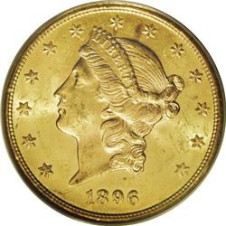 1896-S $20 MS64 PCGS