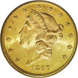 1897-S $20 MS64 PCGS