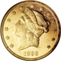 1899 $20 MS62 Deep Mirror Prooflike NGC