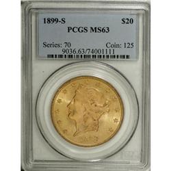 1899-S $20 MS63 PCGS