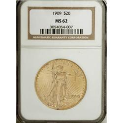 1909 $20 MS62 NGC