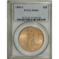 1909-S $20 MS64 PCGS