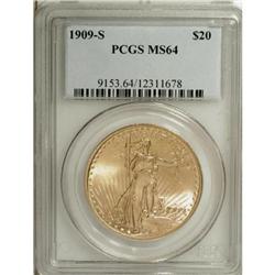 1909-S $20 MS64 PCGS