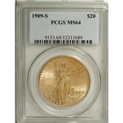1909-S $20 MS64 PCGS