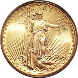 1909-S $20 MS65 PCGS