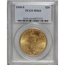 1910-S $20 MS64 PCGS
