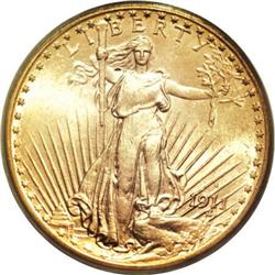 1911-S $20 MS65 PCGS