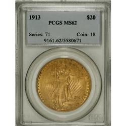 1913 $20 MS62 PCGS