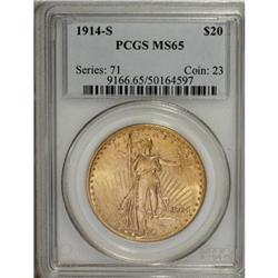 1914-S $20 MS65 PCGS