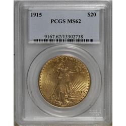 1915 $20 MS62 PCGS