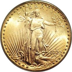 1922-S $20 MS64 PCGS