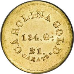 $5 A. Bechtler 134G. 21C. AU55 Details ANACS