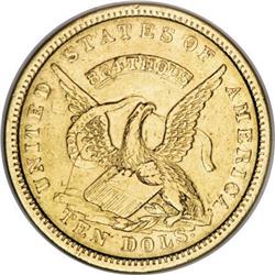 1852 $10 Assay Office AU50 Details ANACS