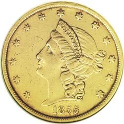 1855 $20 Kellogg & Co. XF45 Details ANACS