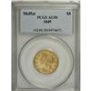 Image 3 : 1849 $5 Moffat & Co. Five Dollar AU50 PCGS