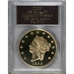 1855 $50 SSCA Relic Gold Medal "1855 Kellogg &