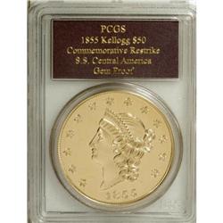 1855 $50 SSCA Relic Gold Medal "1855 Kellogg &