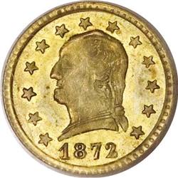 1872 25C Washington Round 25 Cents, BG-818, Low
