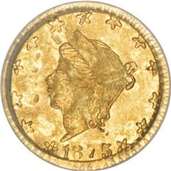 1875 25C Liberty Round 25 Cents, BG-846, R.6,