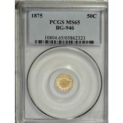 1875 50C Indian Octagonal 50 Cents, BG-946, R.4,