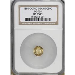 1880 50C BG-954 MS65 PL NGC