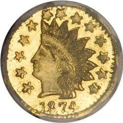 1874 50C Indian Octagonal 50 Cents, BG-958, High