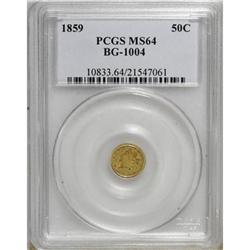 1859 50C Liberty Round 50 Cents, BG-1004, Low