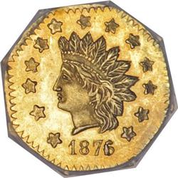 1876/5 $1 Indian Octagonal 1 Dollar, BG-1129,