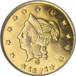 1871 $1 BG-1204, High R.5, MS64 Deep Prooflike