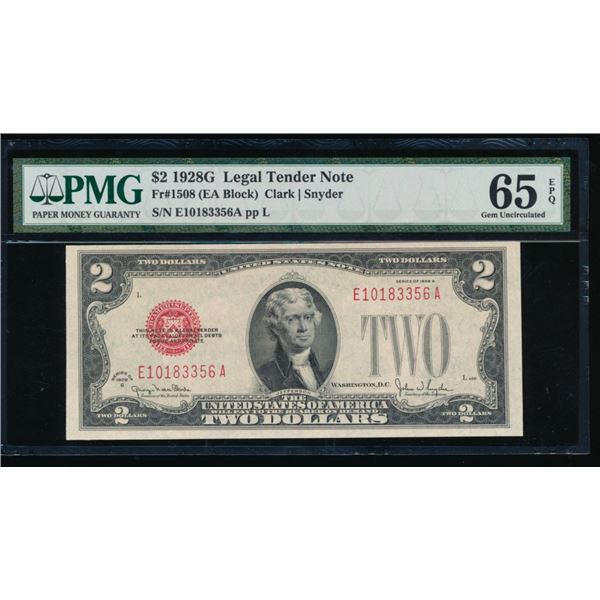 1928G $2 Legal Tender Note PMG 65EPQ