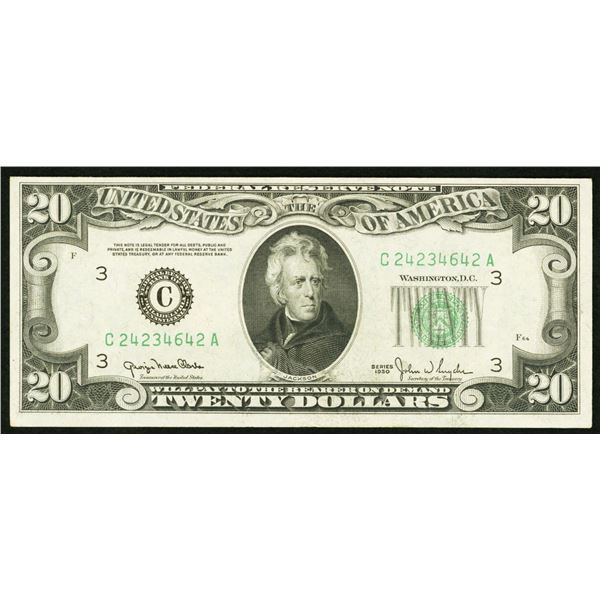 1950 $20 Philadelphia Federal Reserve Note